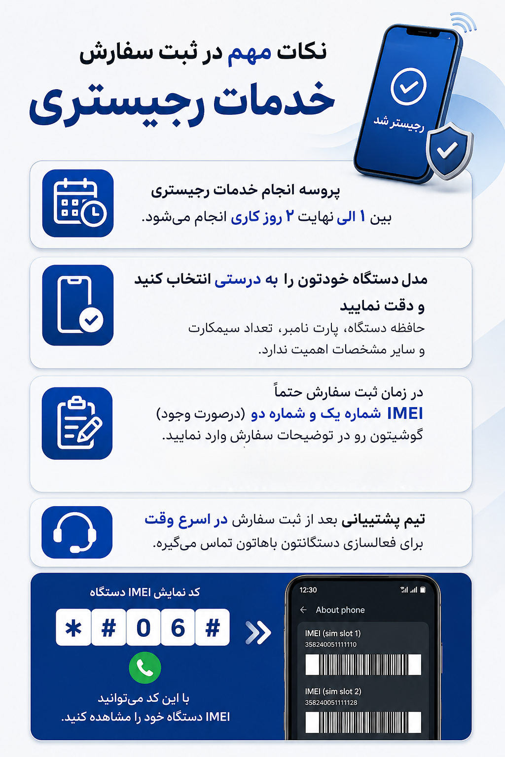  لیست قیمت رجیستری ایفون 